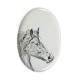 Freiberger- Plaque céramique tumulaire, ovale, image du cheval