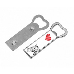 Danish Warmblood- Metal bottle opener with a magnet for the fridge with the image of a horse.