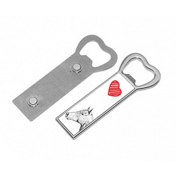 Holsteiner- Metal bottle opener with a magnet for the fridge with the image of a horse.