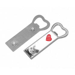 Chartreux- Metal bottle opener with a magnet for the fridge with the image of a cat