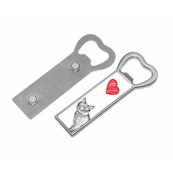 Kurilian Bobtail- Metal bottle opener with a magnet for the fridge with the image of a cat