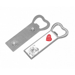 Bulldog, English Bulldog- Metal bottle opener with a magnet for the fridge with the image of a dog.