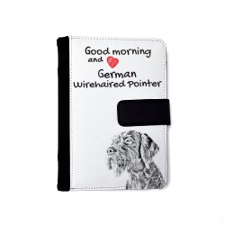 German Wirehaired Pointer - Notebook with the calendar of eco-leather with an image of a dog.