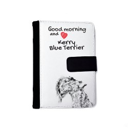 Kerry Blue Terrier - Notebook with the calendar of eco-leather with an image of a dog.