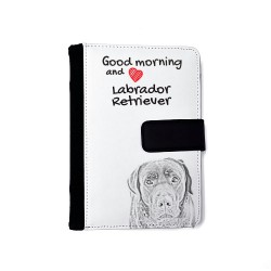 Labrador Retriever - Notebook with the calendar of eco-leather with an image of a dog.