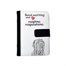 Neapolitan Mastiff - Notebook with the calendar of eco-leather with an image of a dog.