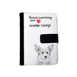 Welsh Corgi Cardigan- Notebook with the calendar of eco-leather with an image of a dog.