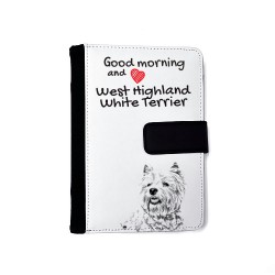 West Highland White Terrier- Notebook with the calendar of eco-leather with an image of a dog.