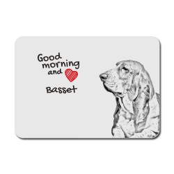 Basset Hound, Tapis de souris avec l'image d'un chien.