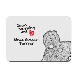 Terrier Ruso Negro, La alfombrilla de ratón con la imagen de perro.