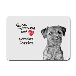 Border Terrier, Tapis de souris avec l'image d'un chien.