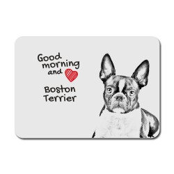 Boston Terrier, Tapis de souris avec l'image d'un chien.