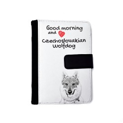 Czechoslovakian Wolfdog - Notebook with the calendar of eco-leather with an image of a dog.