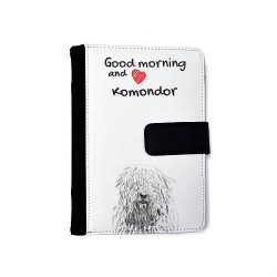 Komodor - Notebook with the calendar of eco-leather with an image of a dog.