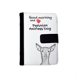Peruvian Hairless Dog - Notebook with the calendar of eco-leather with an image of a dog.