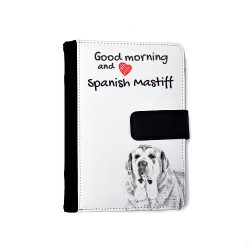 Mastino spagnolo - Blocco note con agenda in ecopelle con l'immagine del cane.