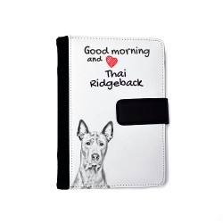 Thai ridgeback - Notizbuch aus Öko-Leder mit Kalender und dem Abbild von einem Hund.