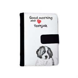 Tornjak - Notebook with the calendar of eco-leather with an image of a dog.