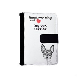 Toy Fox Terrier - Blocco note con agenda in ecopelle con l'immagine del cane.