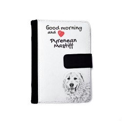 Pyrenean Mastiff - Notebook with the calendar of eco-leather with an image of a dog.