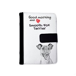 Smooth Fox Terrier - Notebook with the calendar of eco-leather with an image of a dog.