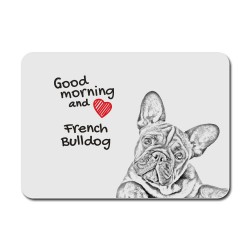 French Bulldog, A mouse pad with the image of a dog.