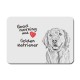 Golden Retriever, A mouse pad with the image of a dog.