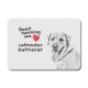Labrador Retriever, A mouse pad with the image of a dog.