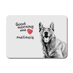 Belgian Shepherd, Malinois, A mouse pad with the image of a dog.