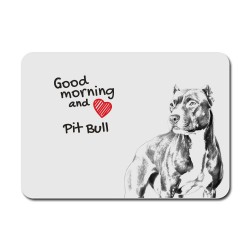 American Pit Bull Terrier, A mouse pad with the image of a dog.