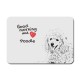 Poodle, A mouse pad with the image of a dog.