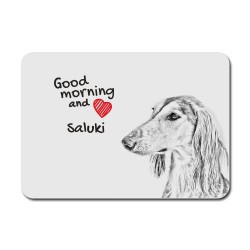 Saluki, A mouse pad with the image of a dog.