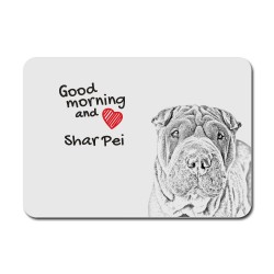 Shar Pei, A mouse pad with the image of a dog.