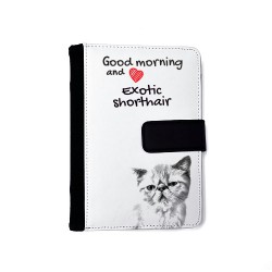 Exotic shorthair - Carnet calendrier en éco-cuir avec l'image d'un petit chat.