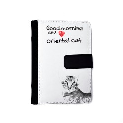 Oriental shorthair - Carnet calendrier en éco-cuir avec l'image d'un petit chat.