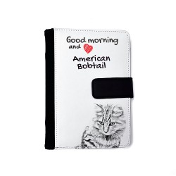 Bobtail américain - Carnet calendrier en éco-cuir avec l'image d'un petit chat.