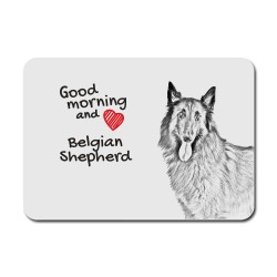 Belgian Shepherd, Malinois, A mouse pad with the image of a dog.