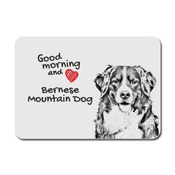 Bernese Mountain Dog, A mouse pad with the image of a dog.