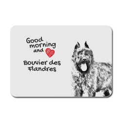 Flandres Cattle Dog, A mouse pad with the image of a dog.