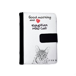 Egyptian Mau - Notebook with the calendar of eco-leather with an image of a cat