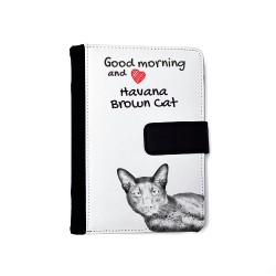 Havana Brown - Notebook with the calendar of eco-leather with an image of a cat