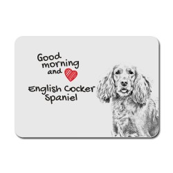 Cocker spaniel anglais, Tapis de souris avec l'image d'un chien.