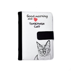 Gato tonkinés - Agenda de cuero sintético con la imagen del gato.
