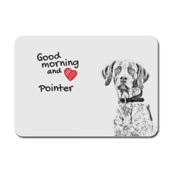 English Pointer, A mouse pad with the image of a dog.