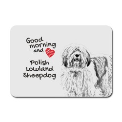 Polish Lowland Sheepdog, A mouse pad with the image of a dog.