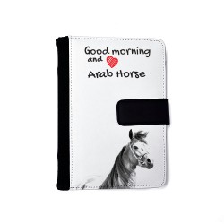 Koń czystej krwi arabskiej - notatnik z ekoskóry z wizerunkiem konia.