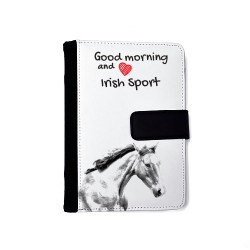 Irlandzki koń sportowy- notatnik z ekoskóry z wizerunkiem konia.