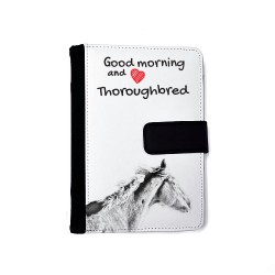 Thoroughbred - Notebook with the calendar of eco-leather with an image of a horse.