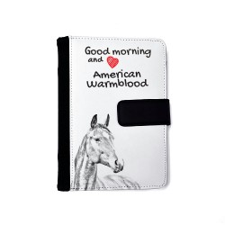 American Warmblood - Blocco note con agenda in ecopelle con l'immagine del caballo.