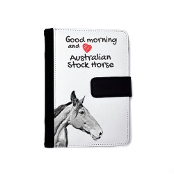 Australian Stock Horse - Notebook with the calendar of eco-leather with an image of a horse.